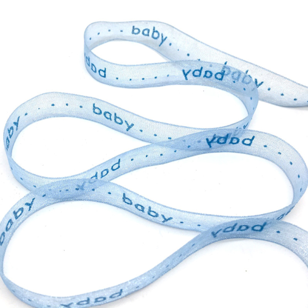 Geschenkband, Band, hellblau, Baby