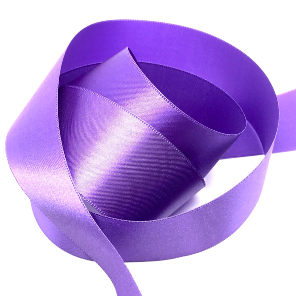 FINE SATIN Ribbon, Material Satin Color purple Width 40 mm Equipment without wire