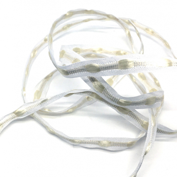 Geschenkband, Band, 10mm, creme/weiss