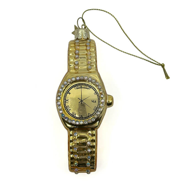 vondels Weihnachtsdekoration Armbanduhr sparkling gold