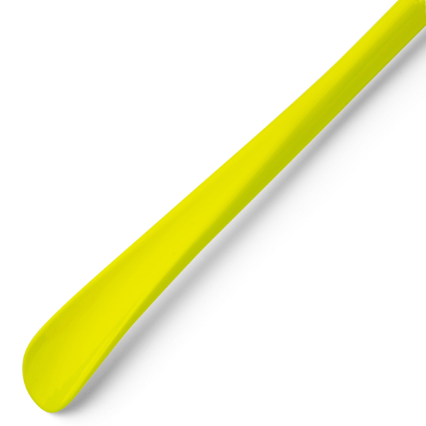 Utile4 Schuhanzieher Eschenholz Lanyard Fluo gelb, detail Schuhlöffel