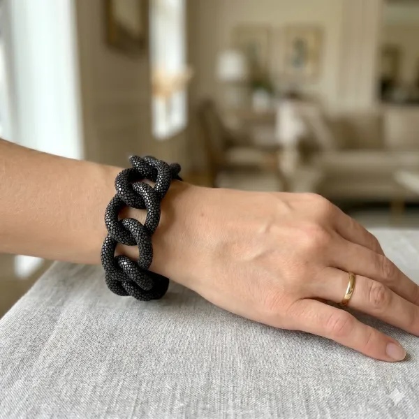cuckoo moment Rochen Gliederarmband schwarz, style