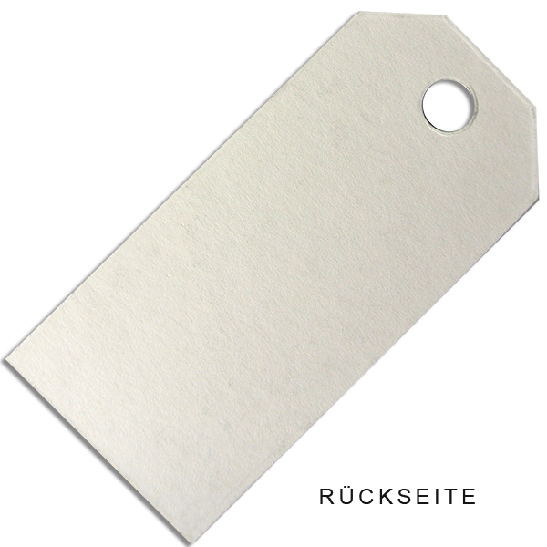 Gift Paper Tag white with print black backside white