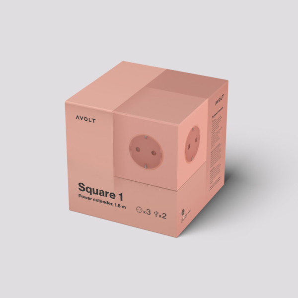 Avolt Square 1, Multi Charging cube, old pink, giftbox