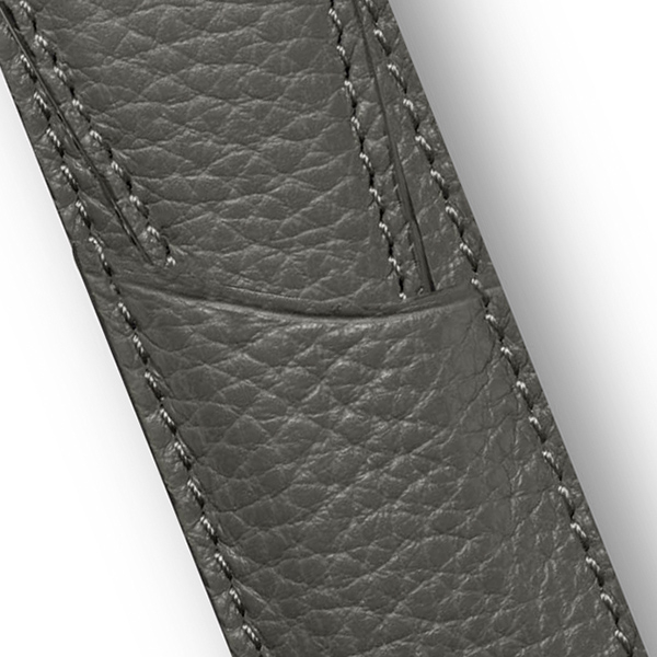 Pens Case, Caran d'Ache Leman, leather, gray
