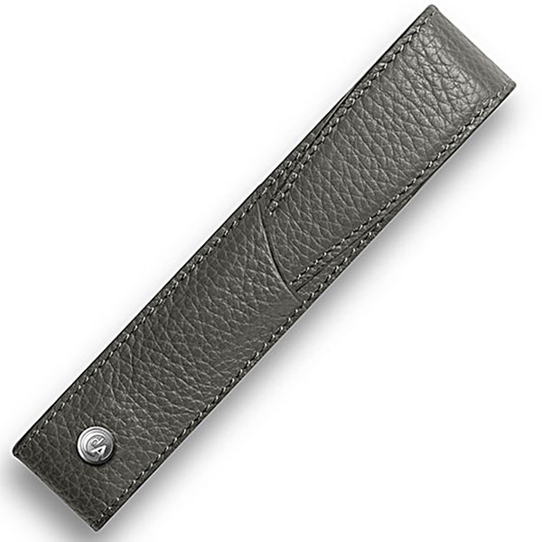 Pens Case, Caran d'Ache Leman, leather, gray