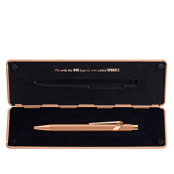 Caran d'Ache, Kugelschreiber, rosegold, Verpackung offen