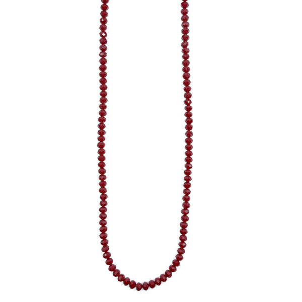 I-Conically Brillenkette Pom Pom rot,  detail Kristalle