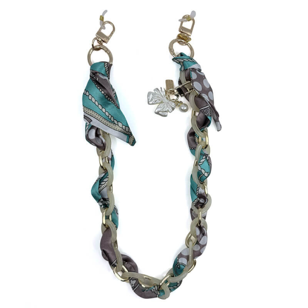 I-Conically- eyeglass chain Vogue turquoise front