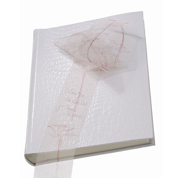 Photoalbum Croco Pattern white