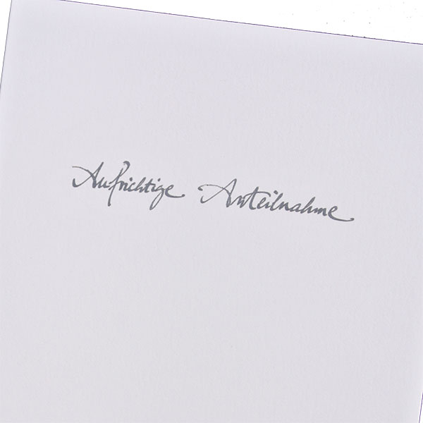 Trixi Gronau Condolence card Color Offset Printing black B6, Detail