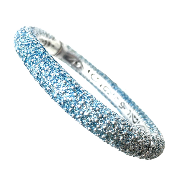 Kmo bangle turquoise silber glitter with magnetic closure