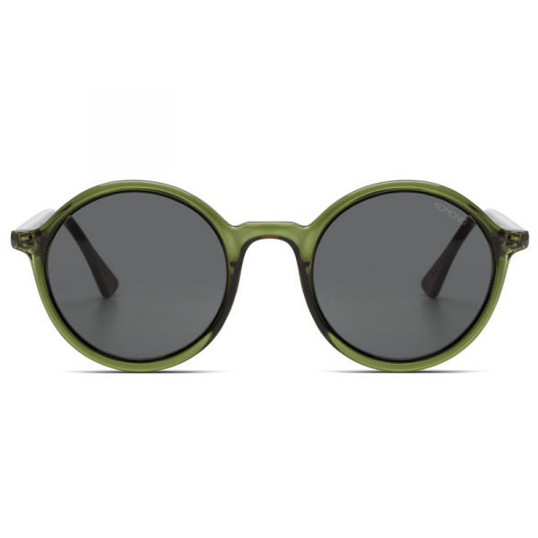 Komono Sunglasses Madison, ern green frame, smoke lenses, front view
