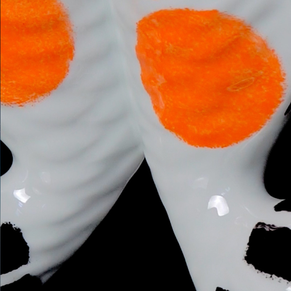 Reichenbach Porzellanvase, Koikoi, dotted orange, Design Paola Navone, detail