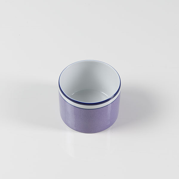 Cylinder bowl, dip bowl, two tone lilac, porcelain, Reichenbach
