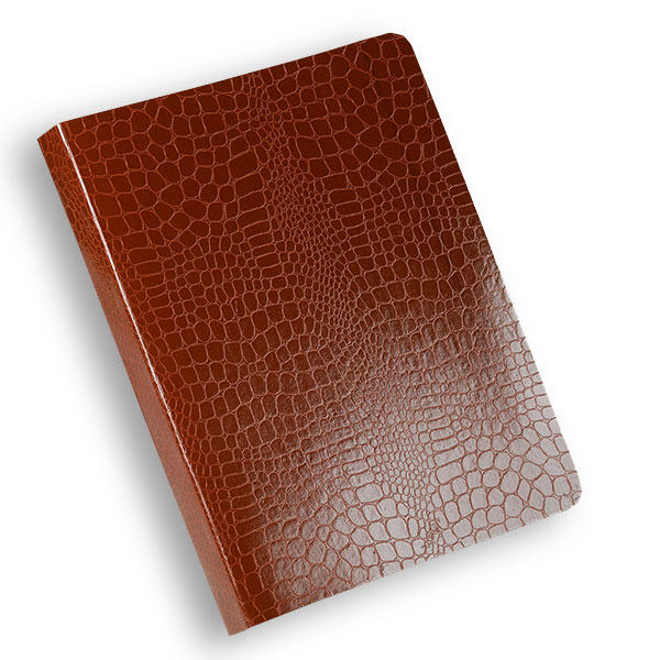 Sisi, Präsentationsmappe, A4 Format, Croco Prägung braun