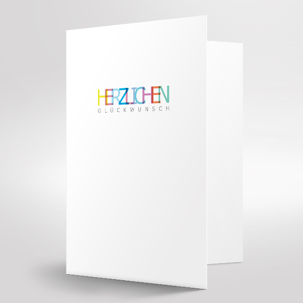 Trixi Gronau • Herzlichen Glückwunschkarte,Farbe weiss Offsetdruck bunt, Motiv