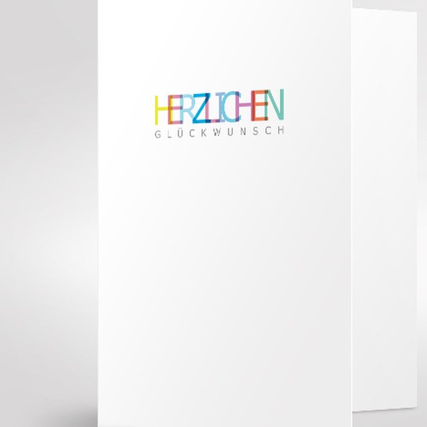 Trixi Gronau • Herzlichen Glückwunschkarte,Farbe weiss Offsetdruck bunt, Motiv