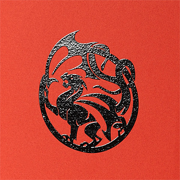 Birthday card red pressure relief Dragon black Trixi Gronau, Detail view