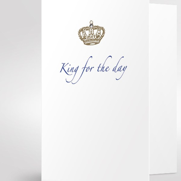 Trixi Gronau • KING FOR THE DAY Greeting Card,Color Offset Printing multicolored, with Swarovski elements, detail