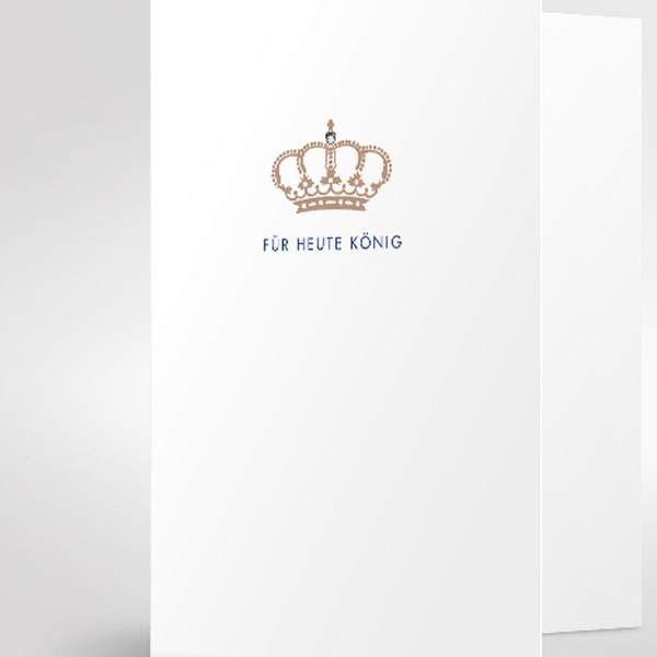 Trixi Gronau • FÜR HEUTE KÖNIG Greeting Card,Color Offset Printing multicolored,with swarovski elements, detail