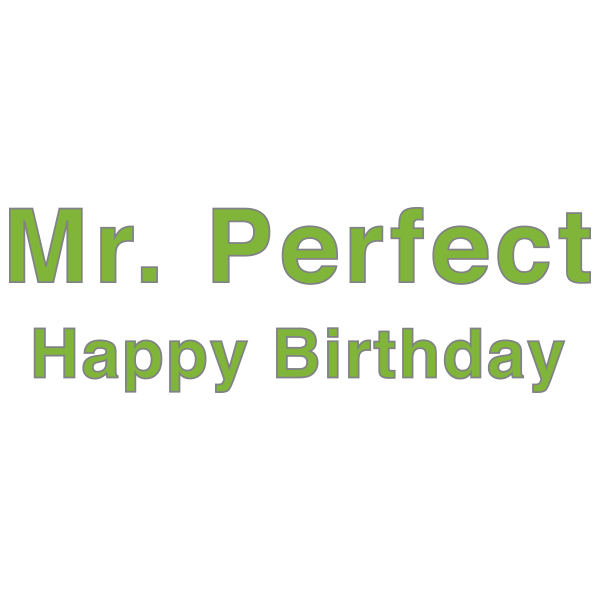 Klappkarte Mr.Perfect Happy Birthday grün, Detail