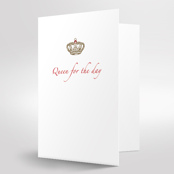 Trixi Gronau • QUEEN FOR THE DAY Grusskarte,Farbe Offsetdruck mehrfarbig,mit Swarovski elements