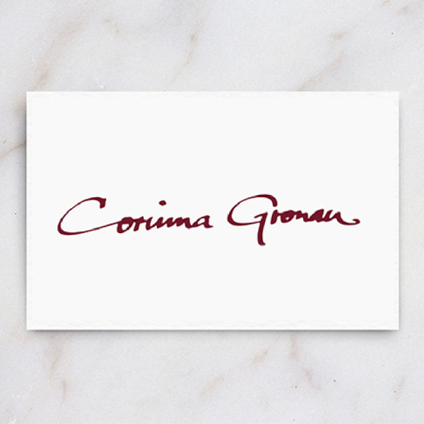 Trixi Gronau Tischkarte geklappt bordeaux Tinte, handlettering