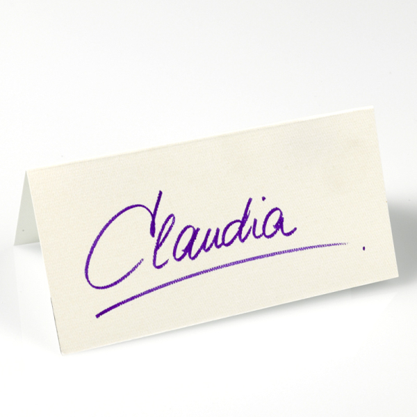 Trixi Gronau Tischkarte geklappt purple Tinte