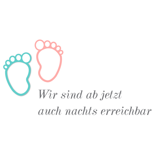 Trixi Gronau  Wir sind auch nachts erreichbar Babykarte mit Swarovski Elements blau Farbe Offsetdruck blau
