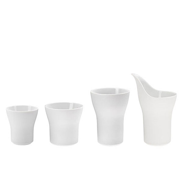 Becher, groß, Velvet, weiss, Hering Berlin