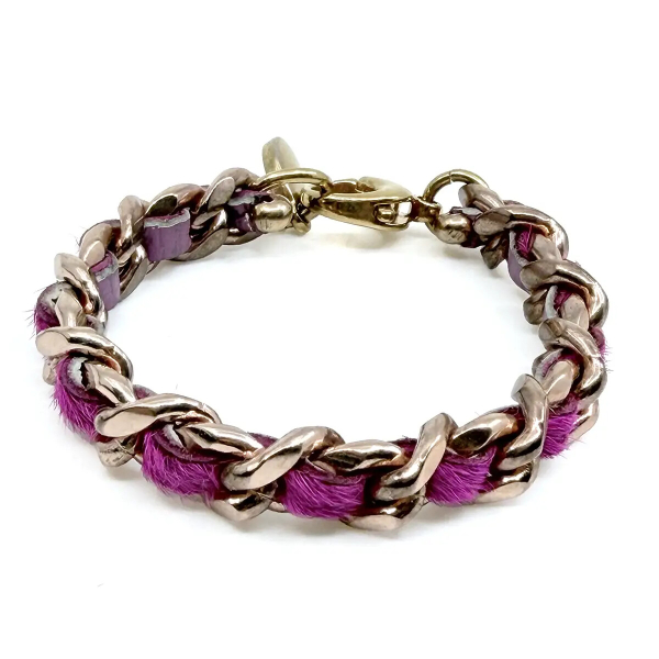 Vain CHOCKER Armband pink rosévergoldet, rosévergoldeter Karabinerverschluss