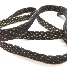 Vivant Geschenkband GLINT dunkelgrau mit gold 10 mm