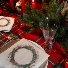 Paviot Servietten COURONNE WEIHNACHTSKRANZ VERT