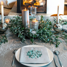 Paviot Cocktail Servietten PERLES D'HIVER - Winterperlen