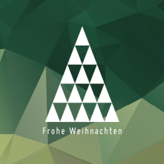 Trixi Gronau POLYGON XMASTREE Weihnachtskarte