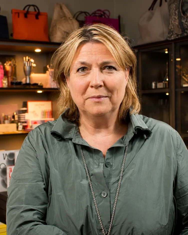 Corinna Gronau among bags, stationery and accessories by TRIXI GRONAU