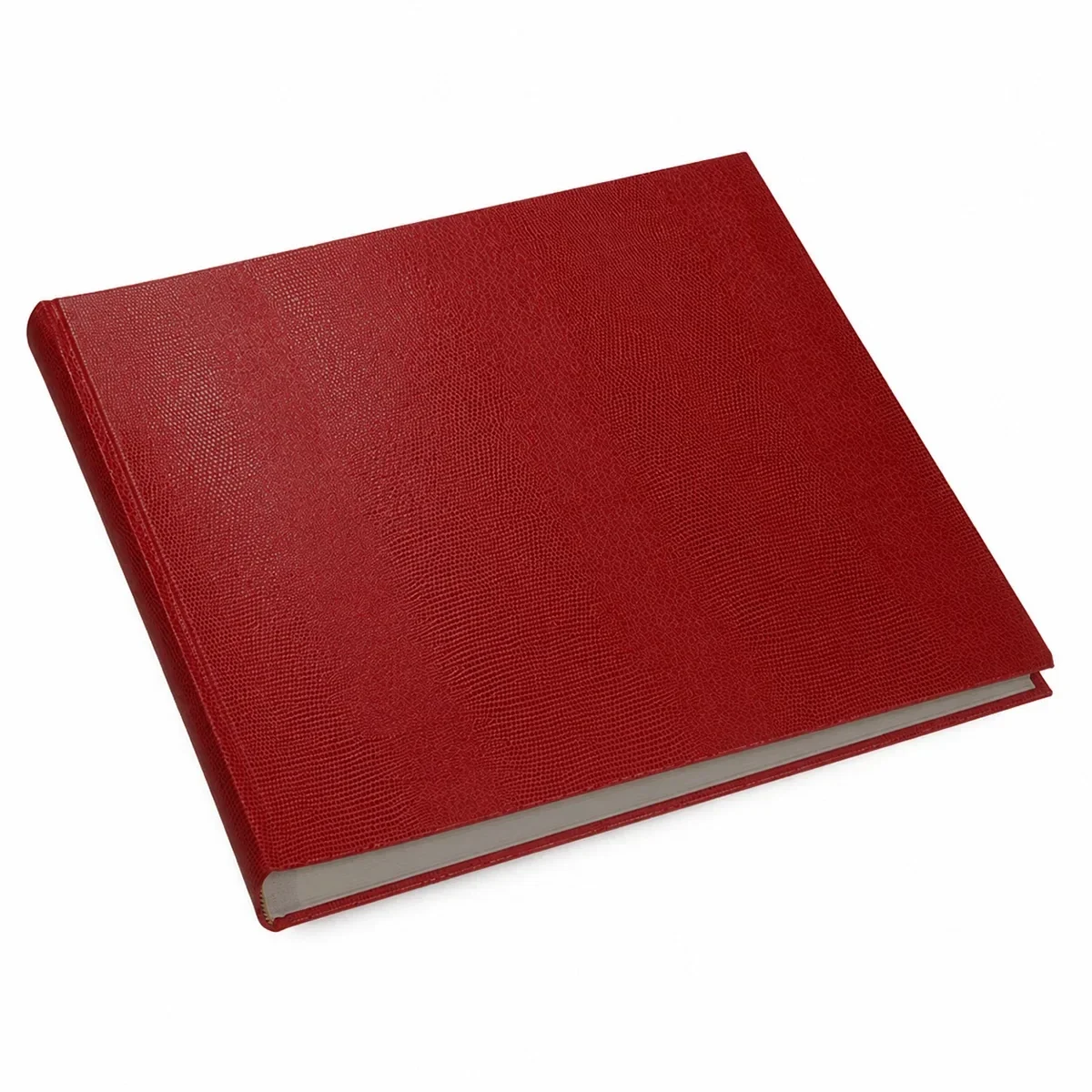 FABIA Fotoalbum 30 x 30 cm in Rot, bezogen mit Lizard-geprägtem Bezugsmaterial